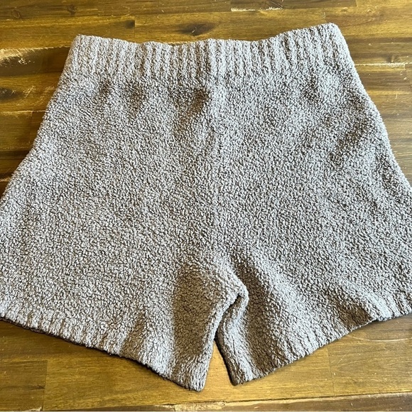Skims Shorts Women's 2X 3X Gray Smoke Cozy Knit Sherpa High Rise Lounge Pull On - Picture 4 of 4